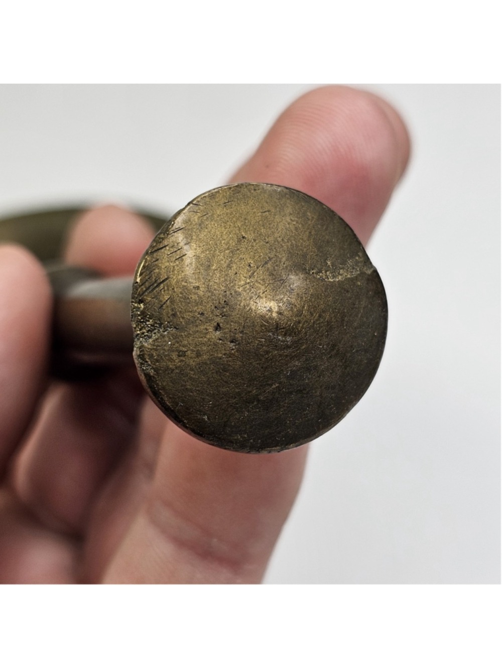 Antique Brass Pestal Mortar Apothecary Brass Decor - Picture 11 of 15